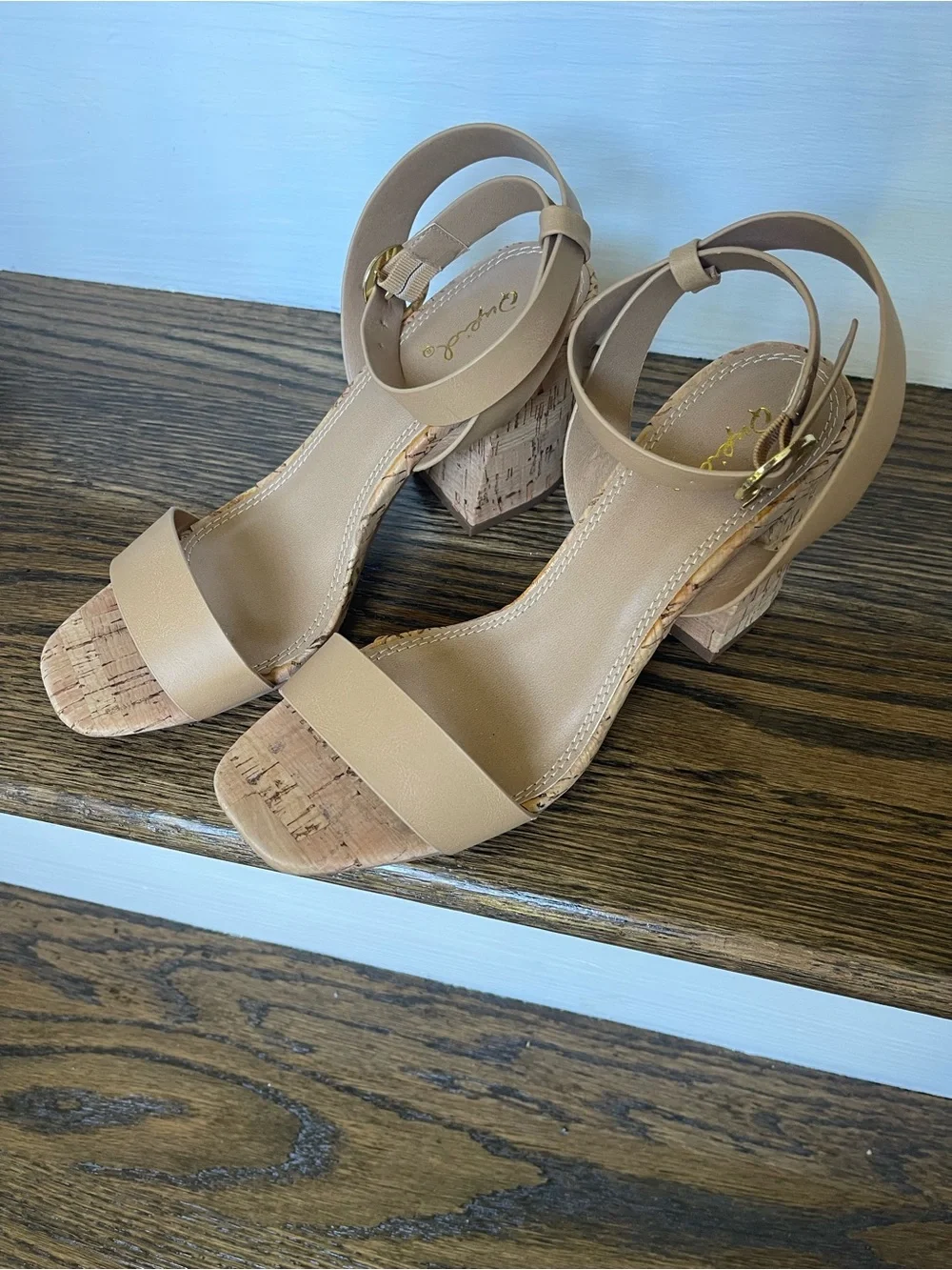 Block Heel Ankle Strap Sandals - Toffee